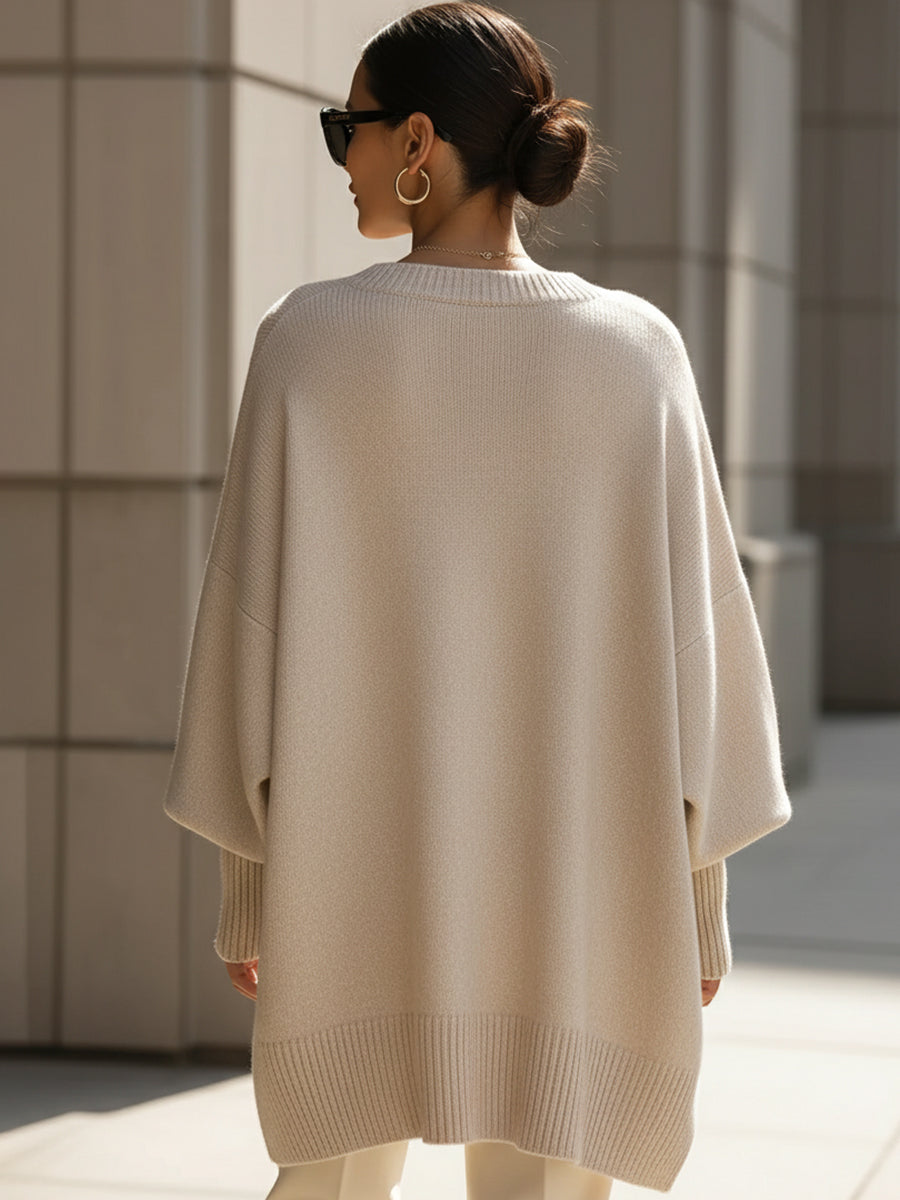 Alpenfeld | Oversize-Pullover mit Drapierung (1 Kaufen, 1 GRATIS dazu)