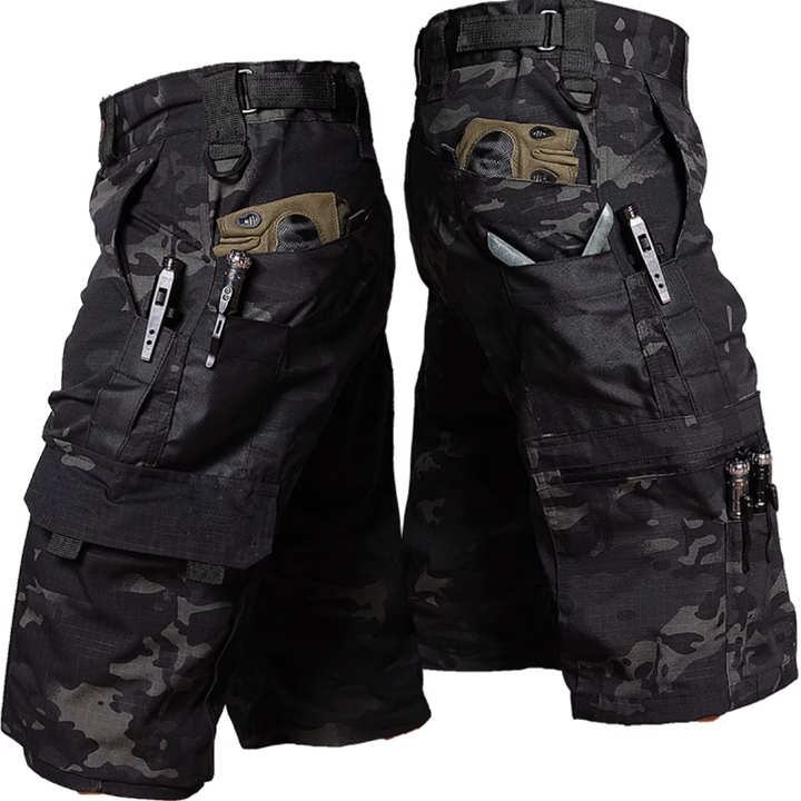 Outdoor-Camouflage-Trainingsshorts mit Mehrfachtaschen für Herren