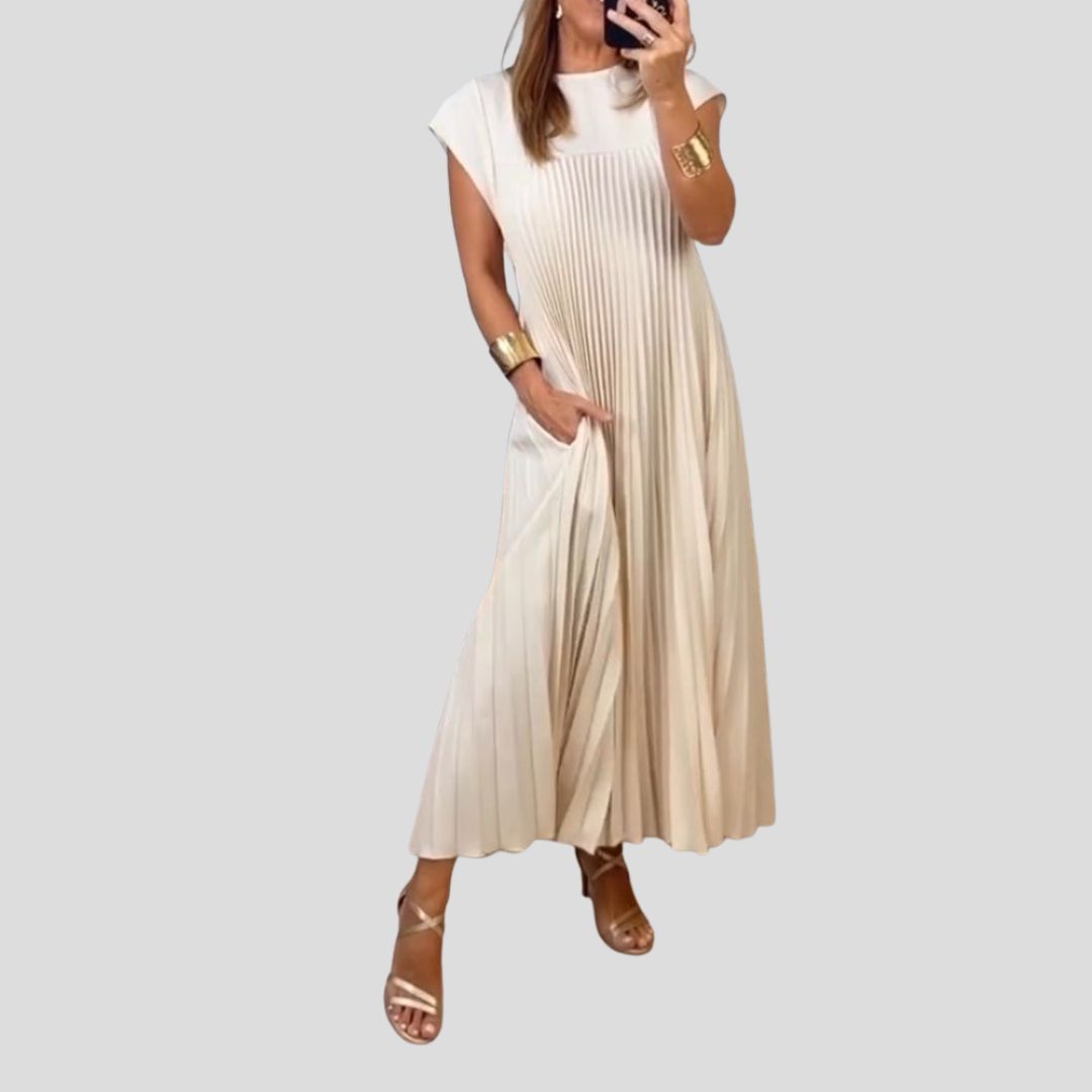 Petra™ – Zeitloses & Bequemes Plissiertes Kleid
