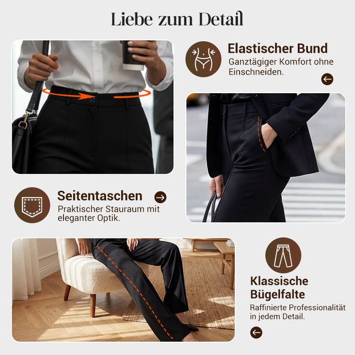 Alpenfeld | Damen Anzughose mit hoher Taille (1 kaufen, 1 GRATIS dazu)