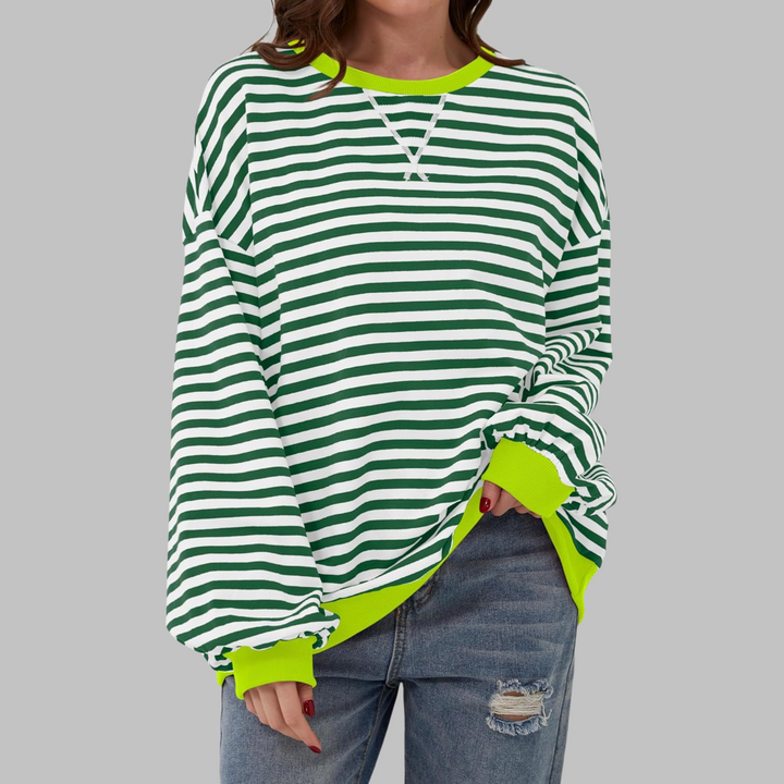 Alpenfeld | Gestreiftes Langarm-Sweatshirt mit Rundhalsausschnitt