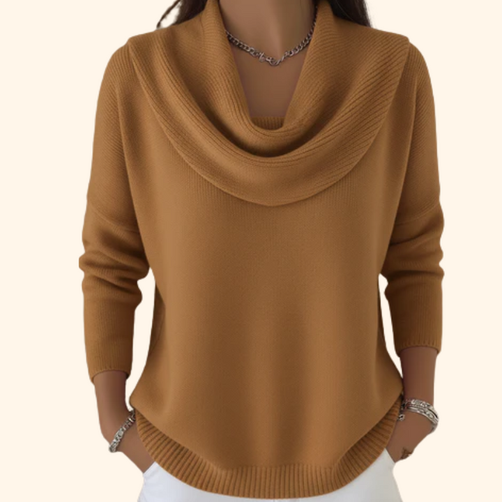 Alpenfeld | Strickpullover mit Drapiertem Ausschnitt