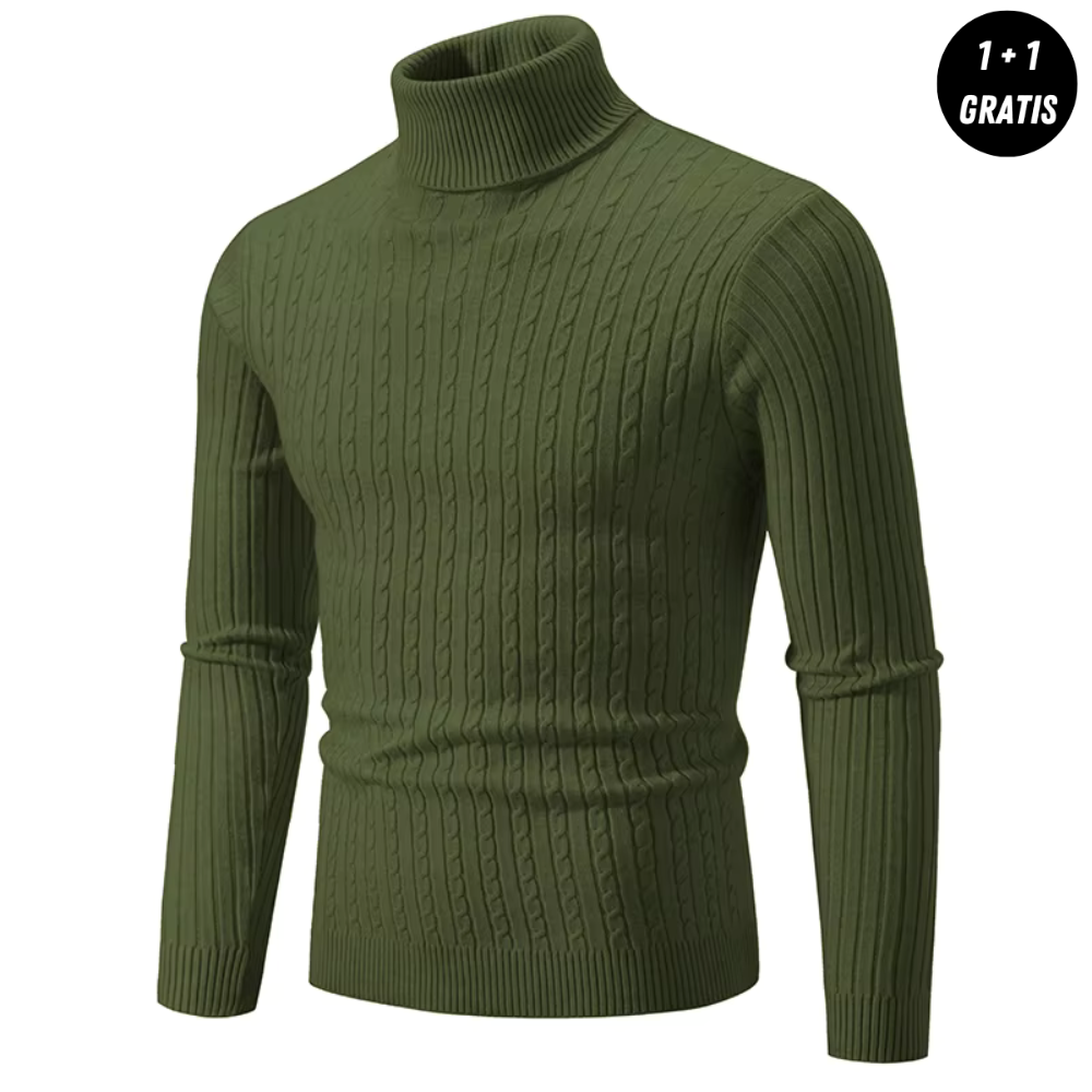 Alpenfeld™ | Warmer Strickpullover mit Rollkragen