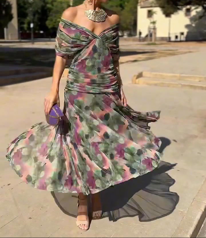 Lady™ - Elegantes Maxikleid für festliche Anlässe mit V-Ausschnitt