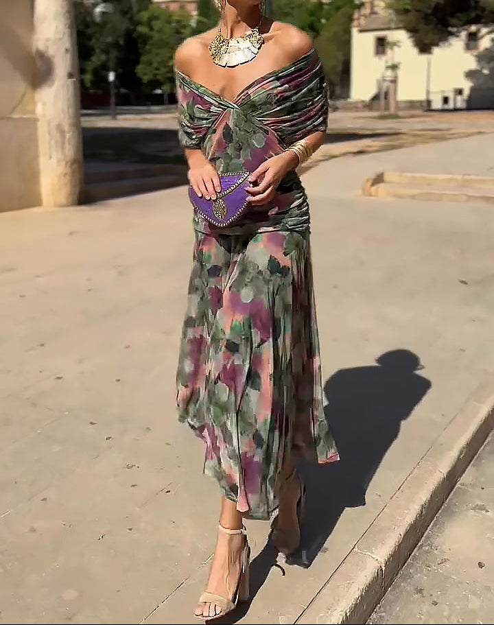 Lady™ - Elegantes Maxikleid für festliche Anlässe mit V-Ausschnitt