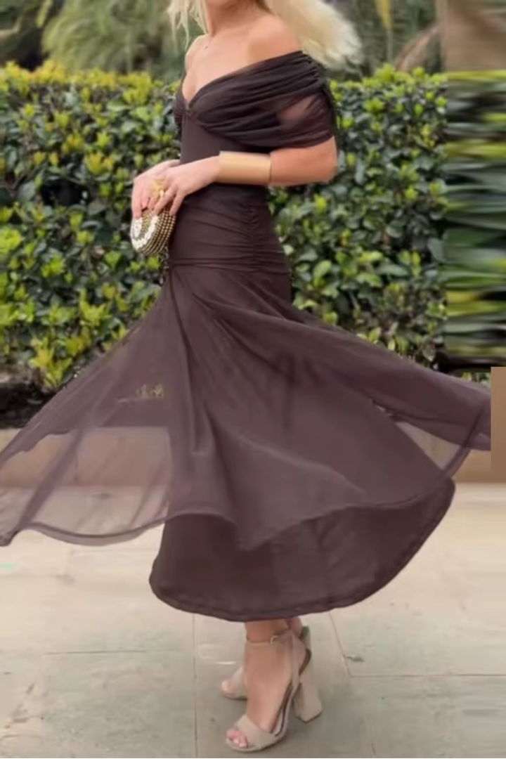 Lady™ - Elegantes Maxikleid für festliche Anlässe mit V-Ausschnitt