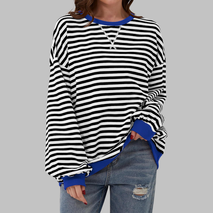 Alpenfeld | Gestreiftes Langarm-Sweatshirt mit Rundhalsausschnitt