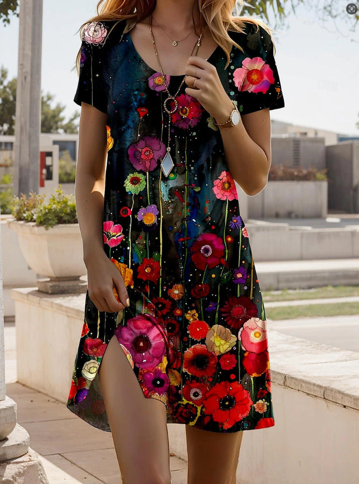 Isla™ – Kleid mit Indisch-inspiriertem Print und Rundhalsausschnitt