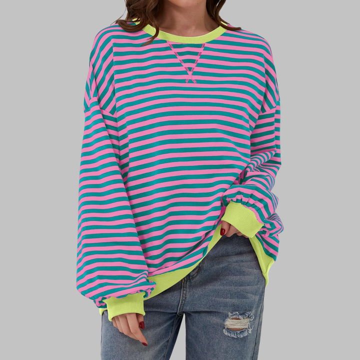 Alpenfeld | Gestreiftes Langarm-Sweatshirt mit Rundhalsausschnitt