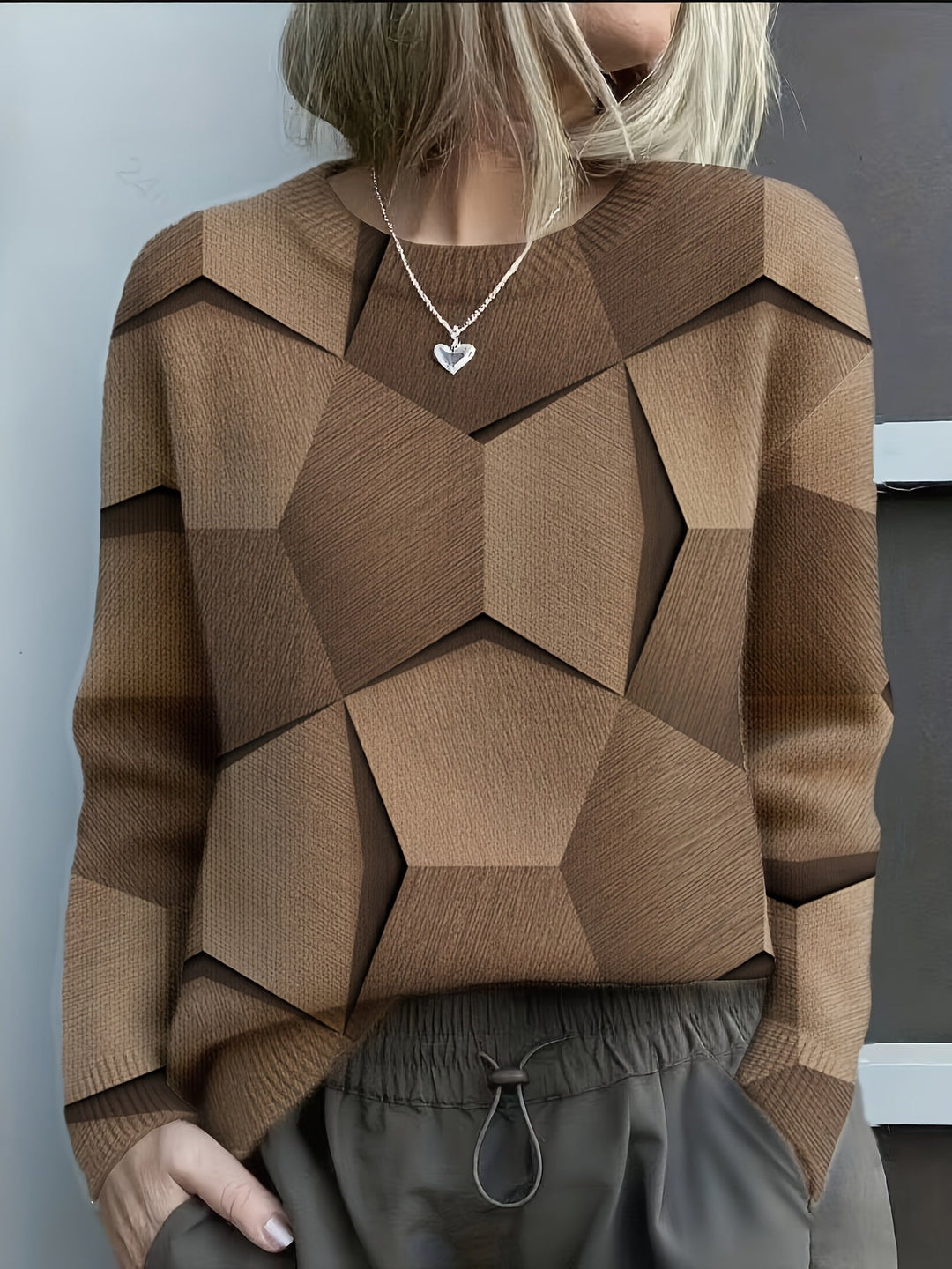 Alpenfeld | Geometrischer Strickpullover