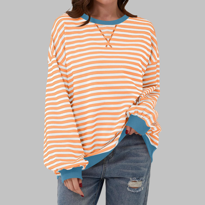 Alpenfeld | Gestreiftes Langarm-Sweatshirt mit Rundhalsausschnitt