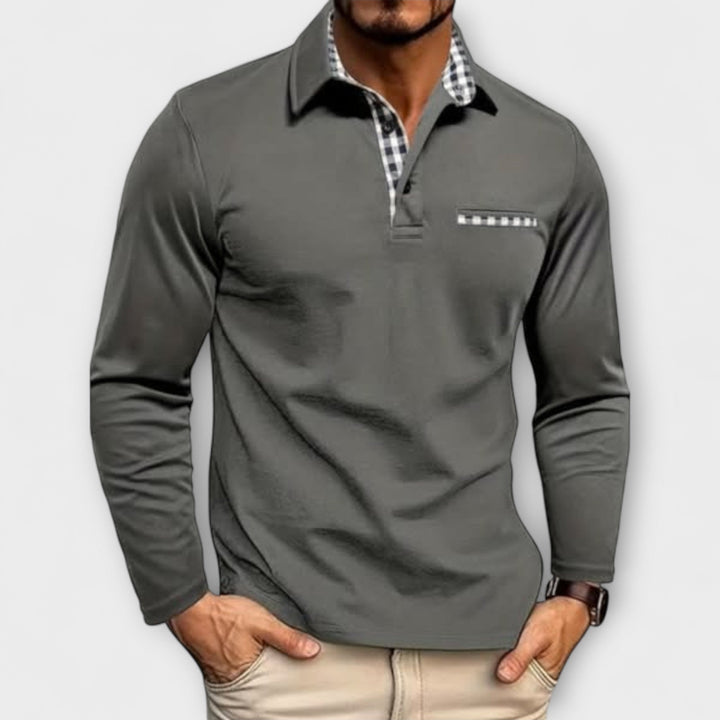 Alpenfeld | Klassisches Langarm-Poloshirt (1 kaufen, 1 GRATIS dazu)