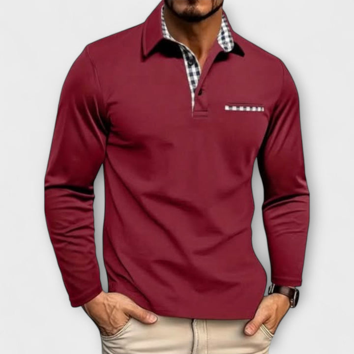 Alpenfeld | Klassisches Langarm-Poloshirt (1 kaufen, 1 GRATIS dazu)