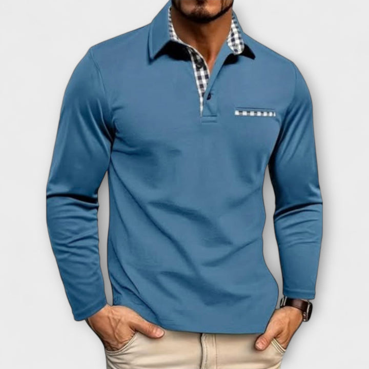 Alpenfeld | Klassisches Langarm-Poloshirt (1 kaufen, 1 GRATIS dazu)