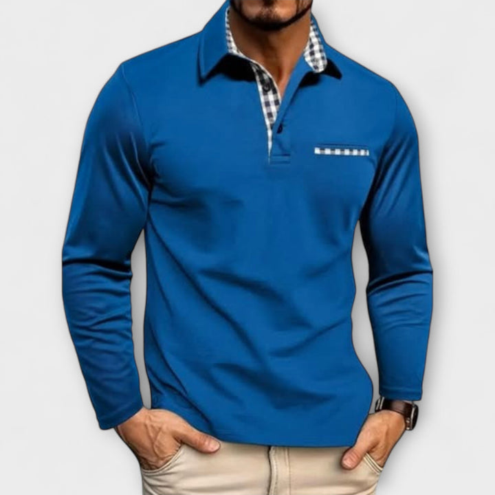 Alpenfeld | Klassisches Langarm-Poloshirt (1 kaufen, 1 GRATIS dazu)