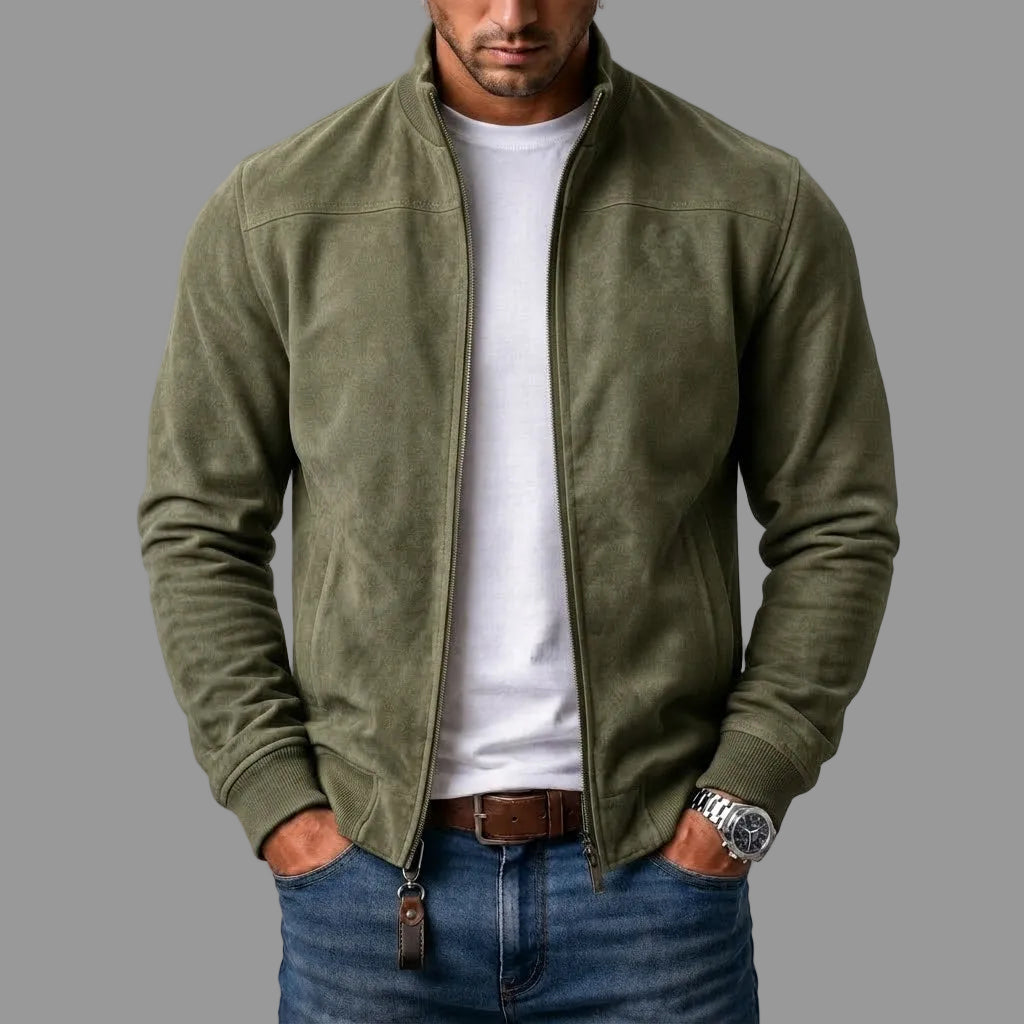 Alpenfeld | Elegante Wildleder-Bomberjacke für Herren (1 Kaufen, 1 GRATIS dazu)