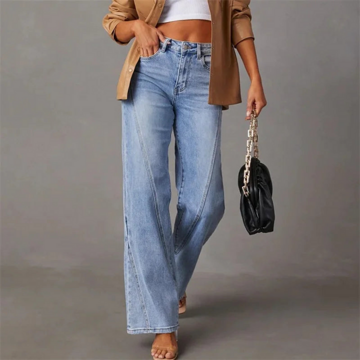 Alpenfeld | WEITE JEANS MIT HOHER TAILLE