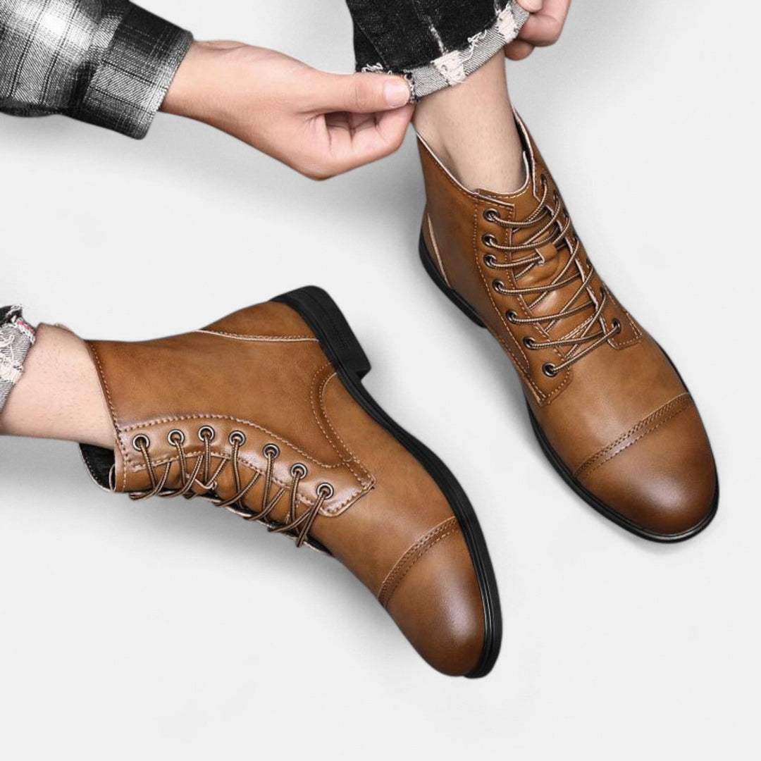 Alpenfeld | Elegante Herrenstiefel aus Kunstleder