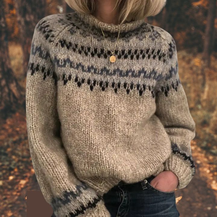 Alpenfeld | Strickpullover mit Stehkragen