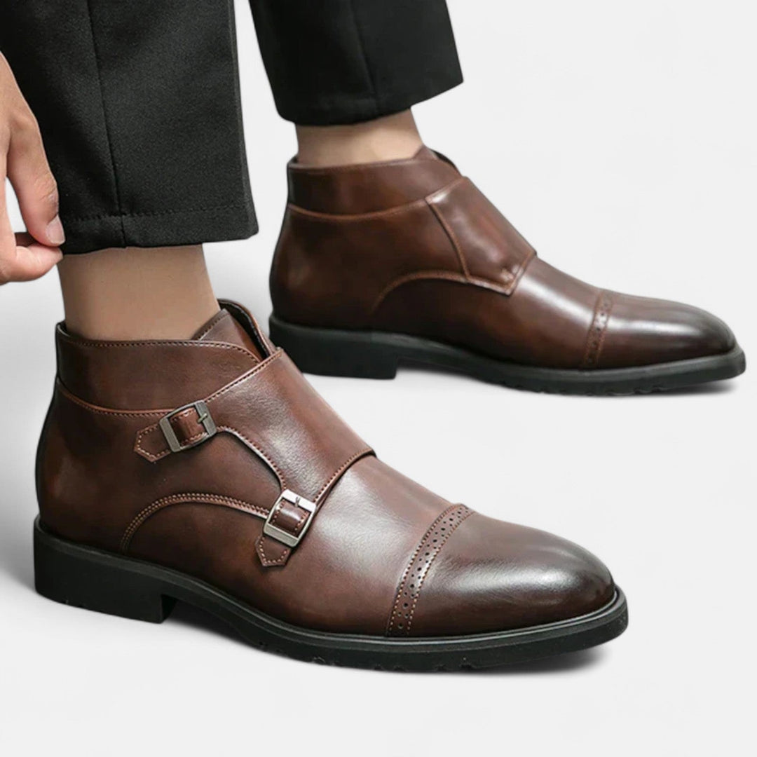 Alpenfeld | Herren Monk Strap Stiefeletten aus Premium-Ecopelle