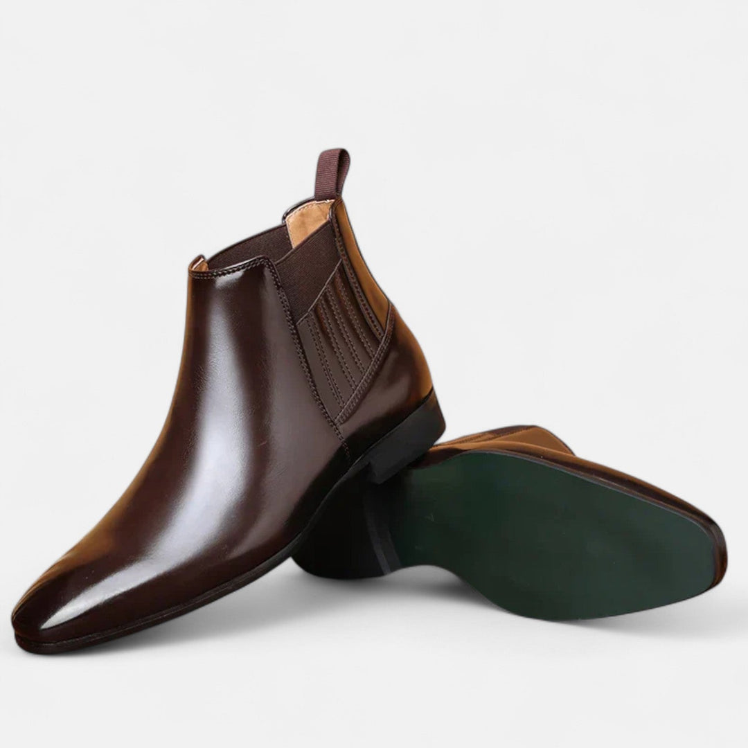 Alpenfeld | Elegante Herren-Stiefeletten aus hochwertigem Kunstleder