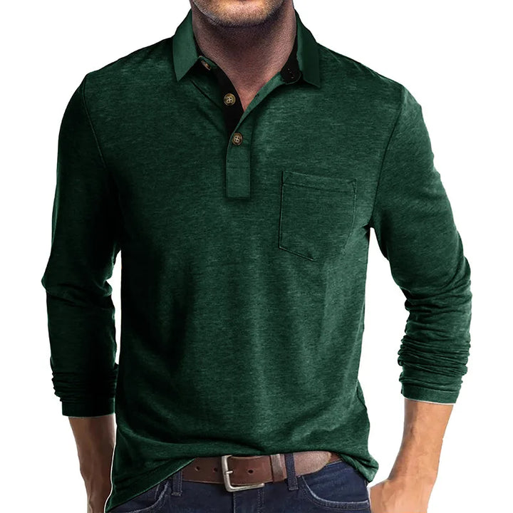 Alpenfeld | Herren Langarmshirt in Unifarbe
