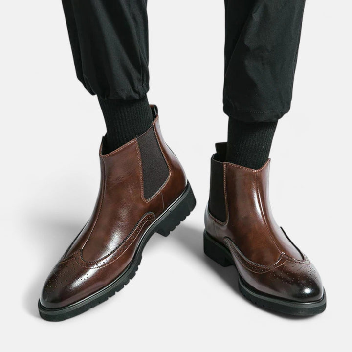 Alpenfeld | Elegante Chelsea-Stiefel für Herren aus Kunstleder