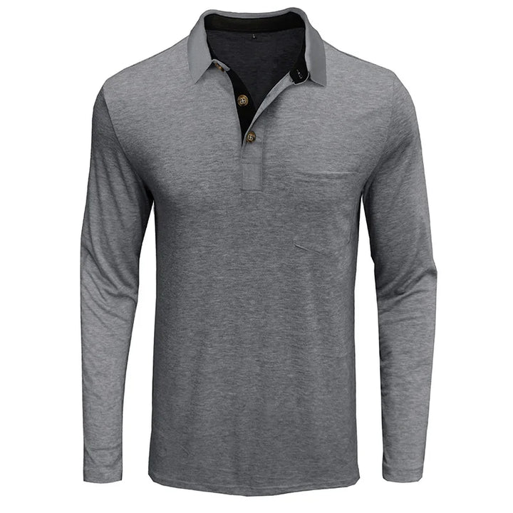 Alpenfeld | Herren Langarmshirt in Unifarbe