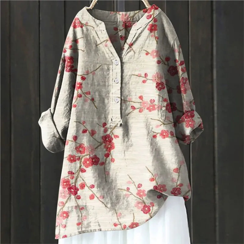 Mabel | Blumige französische Vintage-Bluse