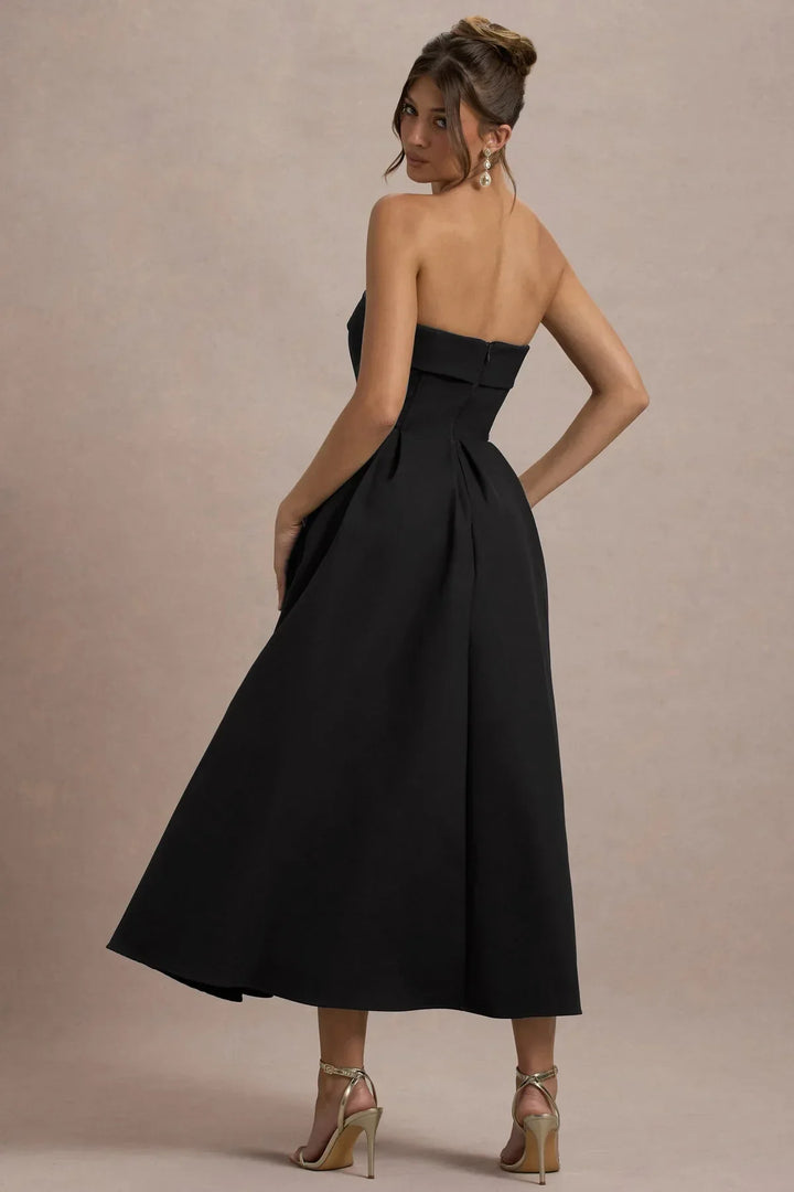 Sommerfeld | Stilvolles Midi-Kleid mit Schulterfreiem Ausschnitt