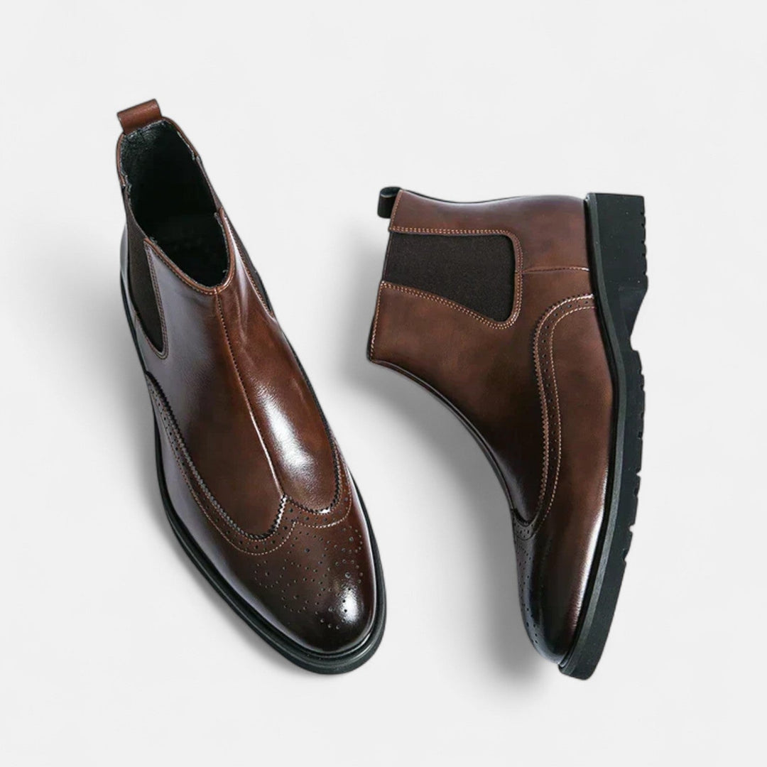 Alpenfeld | Elegante Chelsea-Stiefel für Herren aus Kunstleder