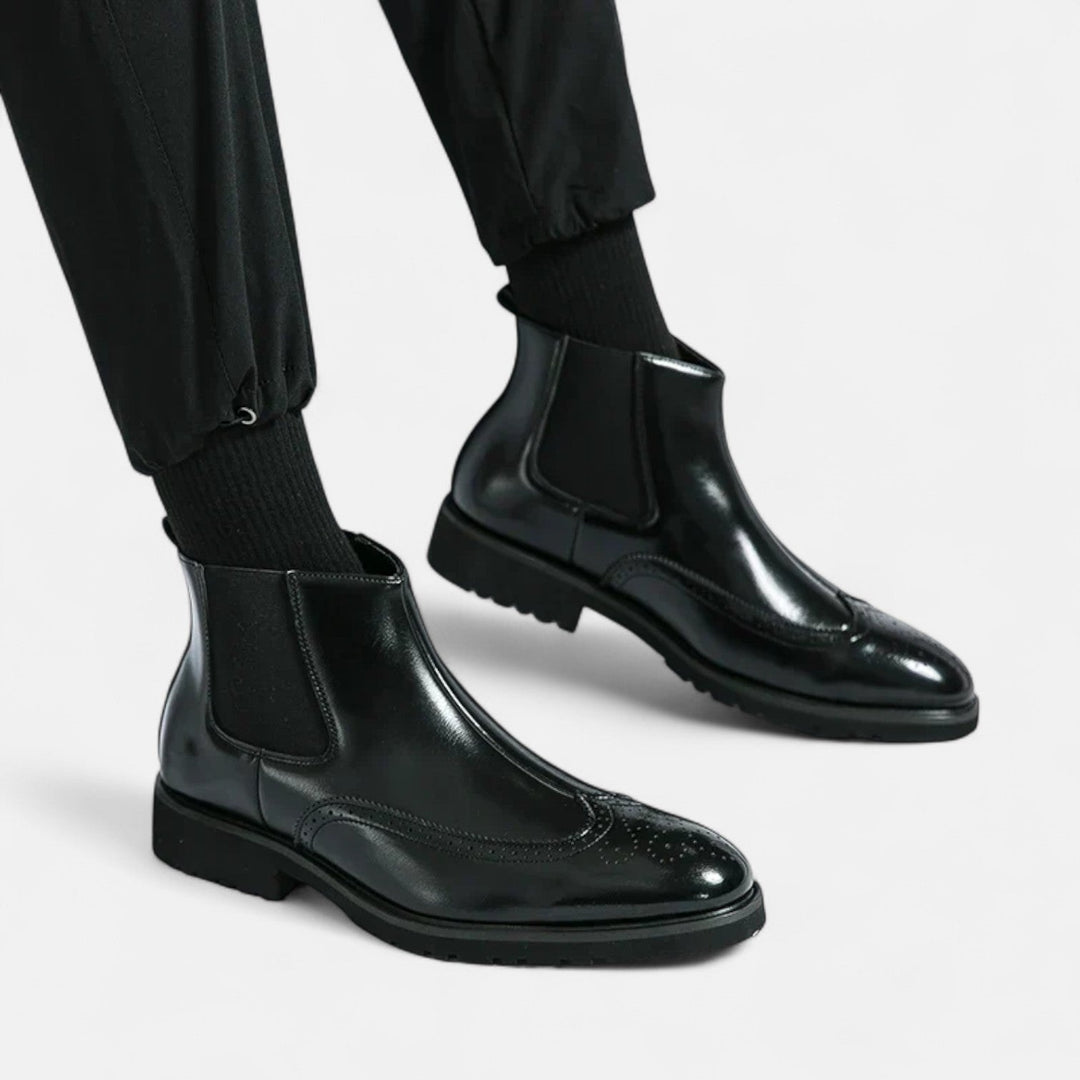 Alpenfeld | Elegante Chelsea-Stiefel für Herren aus Kunstleder