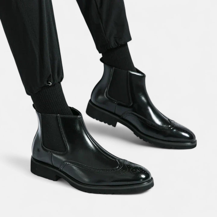 Alpenfeld | Elegante Chelsea-Stiefel für Herren aus Kunstleder