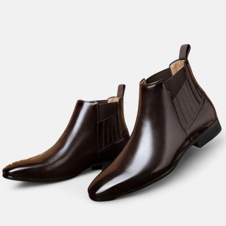 Alpenfeld | Elegante Herren-Stiefeletten aus hochwertigem Kunstleder