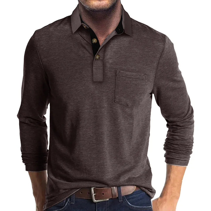 Alpenfeld | Herren Langarmshirt in Unifarbe
