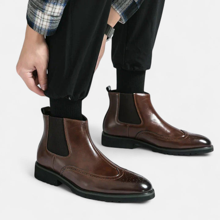 Alpenfeld | Elegante Chelsea-Stiefel für Herren aus Kunstleder
