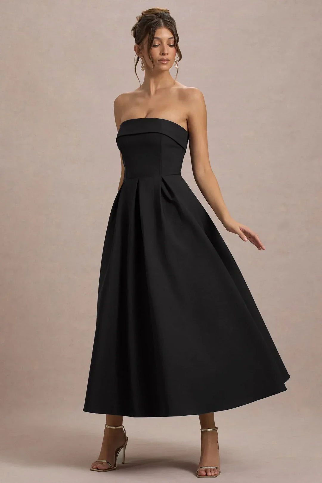 Sommerfeld | Stilvolles Midi-Kleid mit Schulterfreiem Ausschnitt