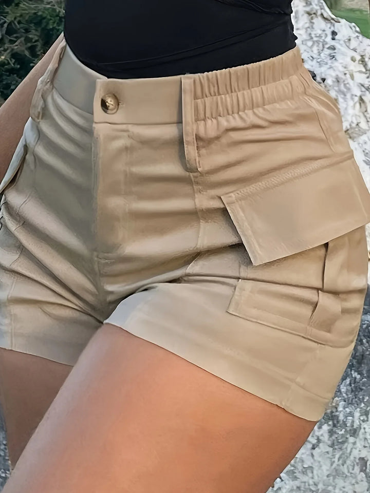 Sommerfeld | Damen-Shorts, hochgeschnittene Latzhose mit Knopftasche (1 Kaufen, 1 GRATIS dazu)