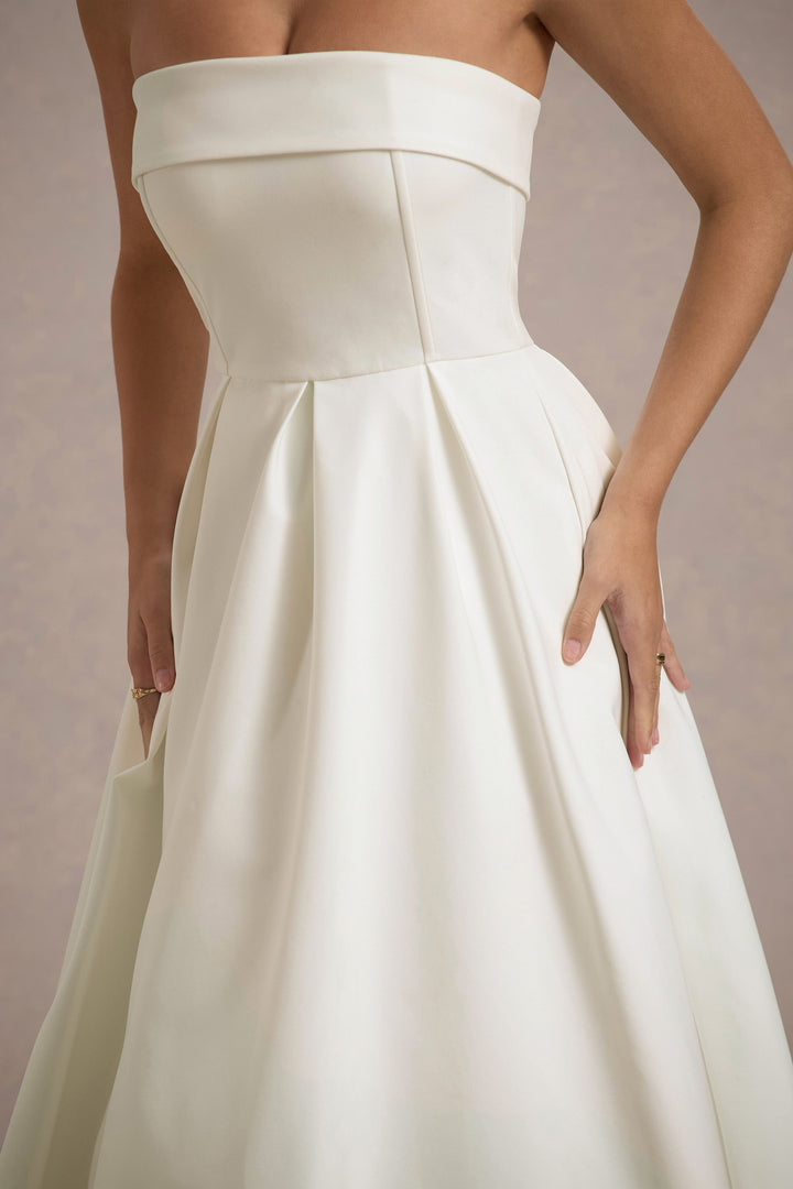 Sommerfeld | Stilvolles Midi-Kleid mit Schulterfreiem Ausschnitt