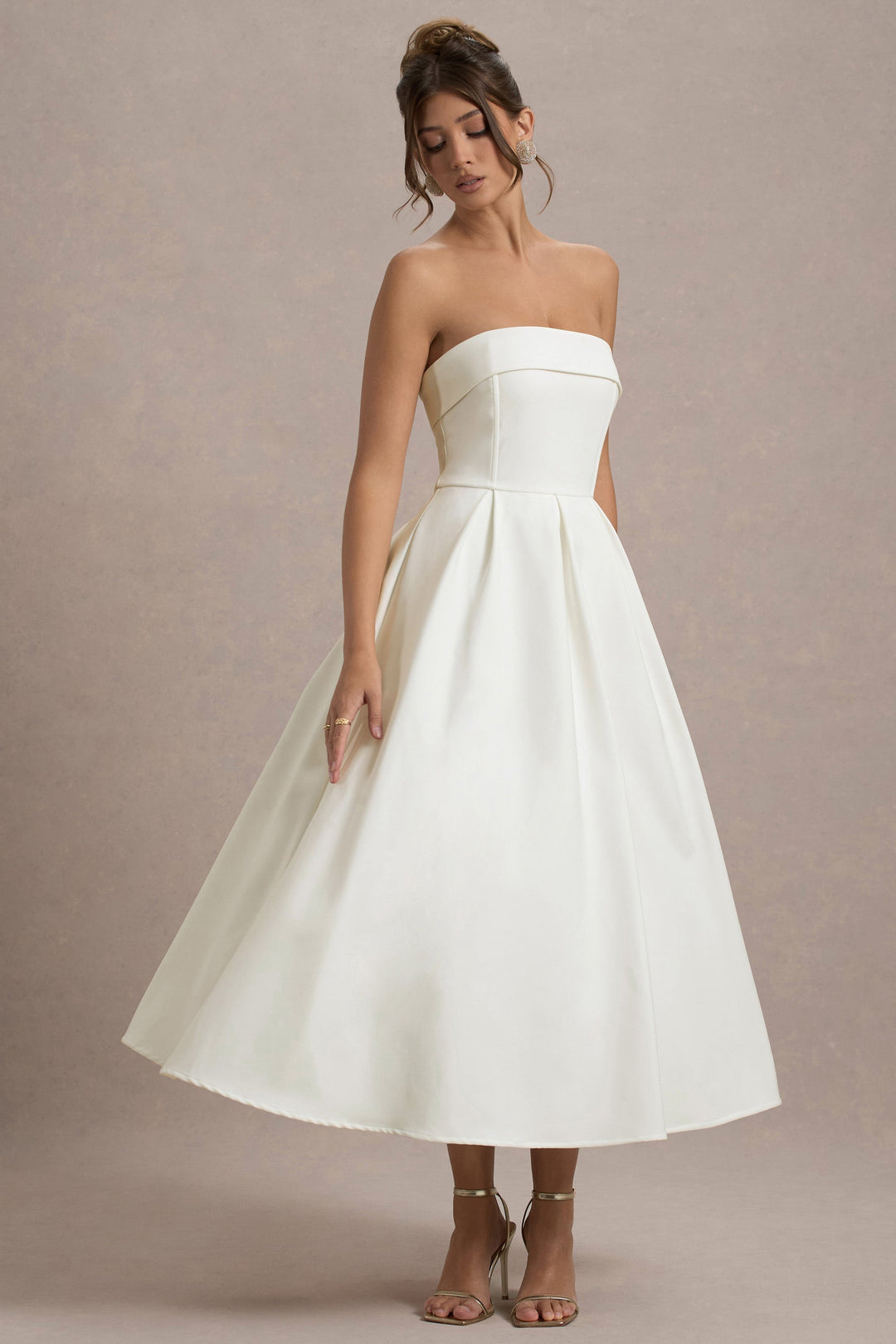 Sommerfeld | Stilvolles Midi-Kleid mit Schulterfreiem Ausschnitt
