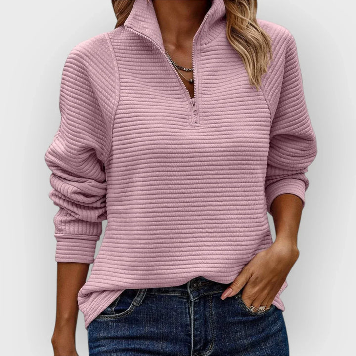 Alpenfeld | Eleganter Half-Zip Pullover für Damen (1 kaufen, 1 GRATIS dazu)