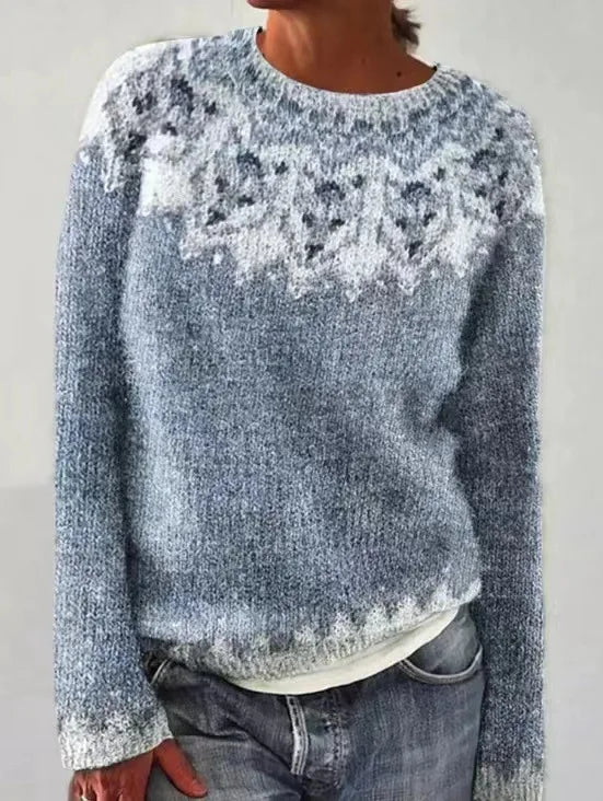 Alpenfeld | Strickpullover mit Rundhalsausschnitt