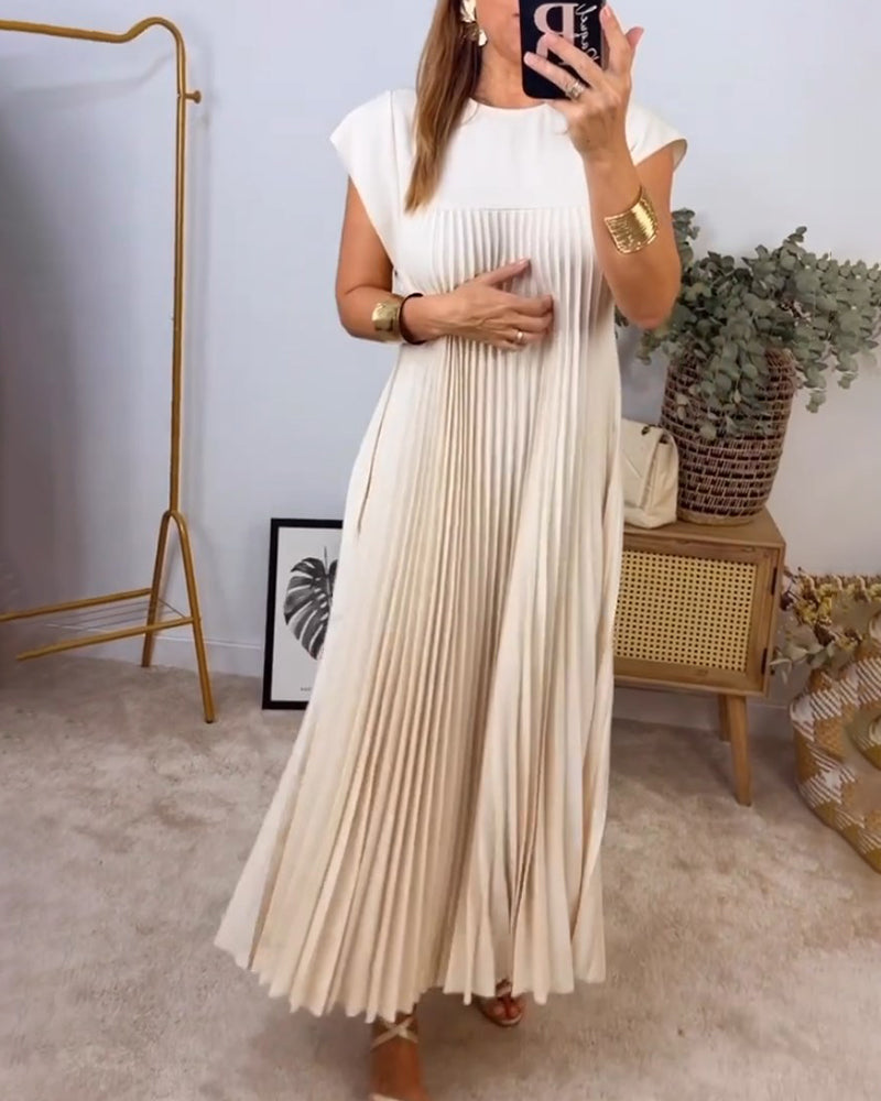 Petra™ – Zeitloses & Bequemes Plissiertes Kleid