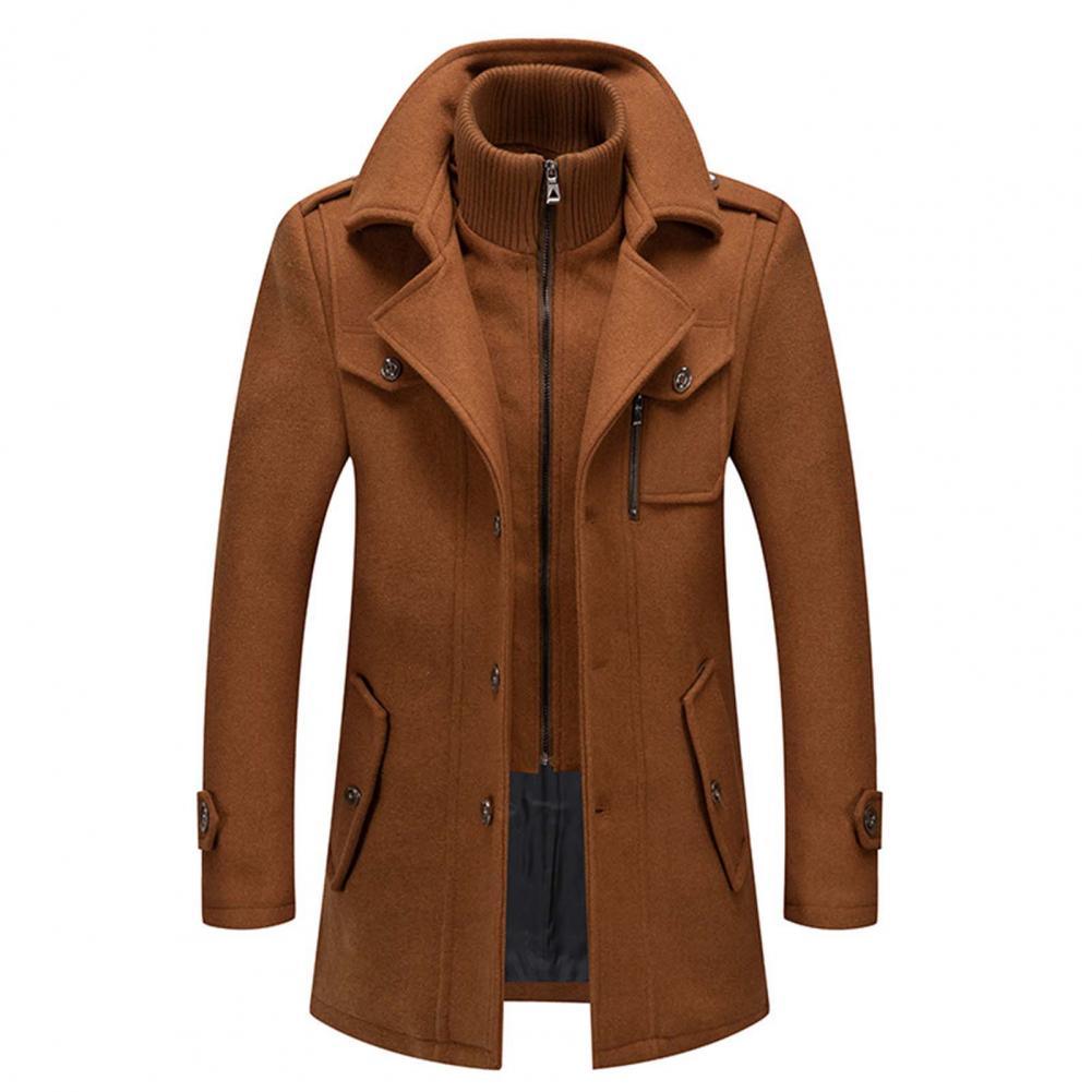 Alpenfeld | Luxuriöser Doppelkragen-Trenchcoat für Herren