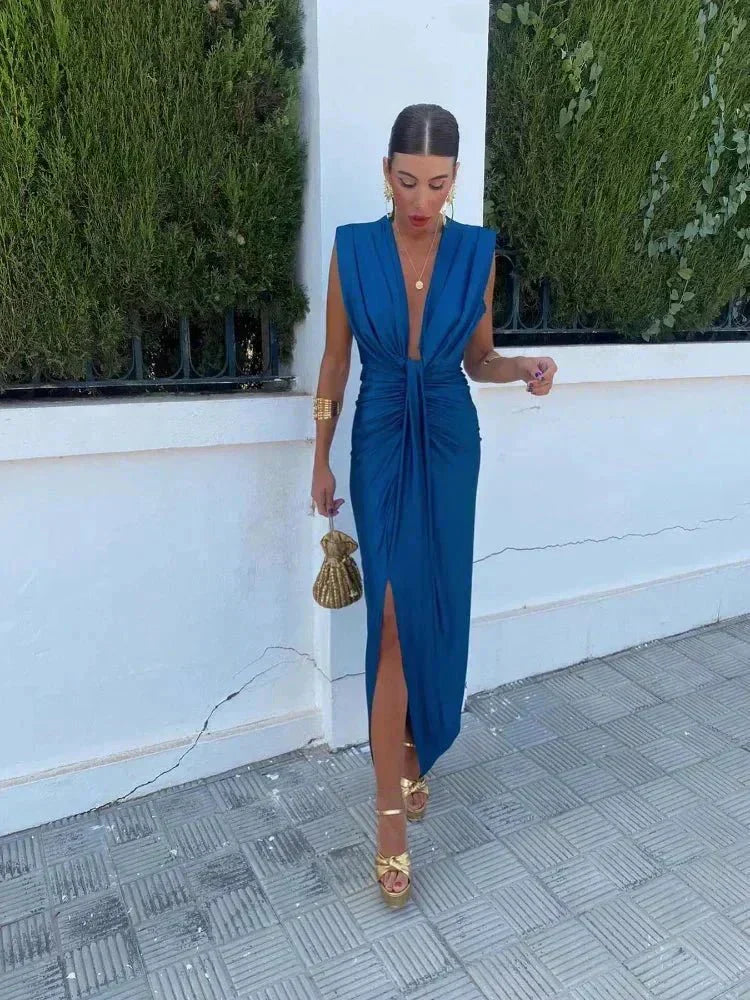 Sommerfeld | Elegantes Drapé-Kleid mit Taillenband