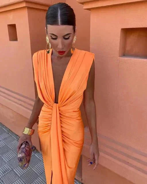 Sommerfeld | Elegantes Drapé-Kleid mit Taillenband