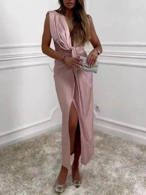 Sommerfeld | Elegantes Drapé-Kleid mit Taillenband