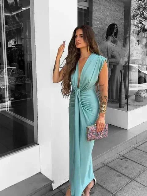 Sommerfeld | Elegantes Drapé-Kleid mit Taillenband