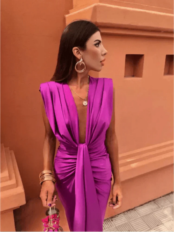 Sommerfeld | Elegantes Drapé-Kleid mit Taillenband