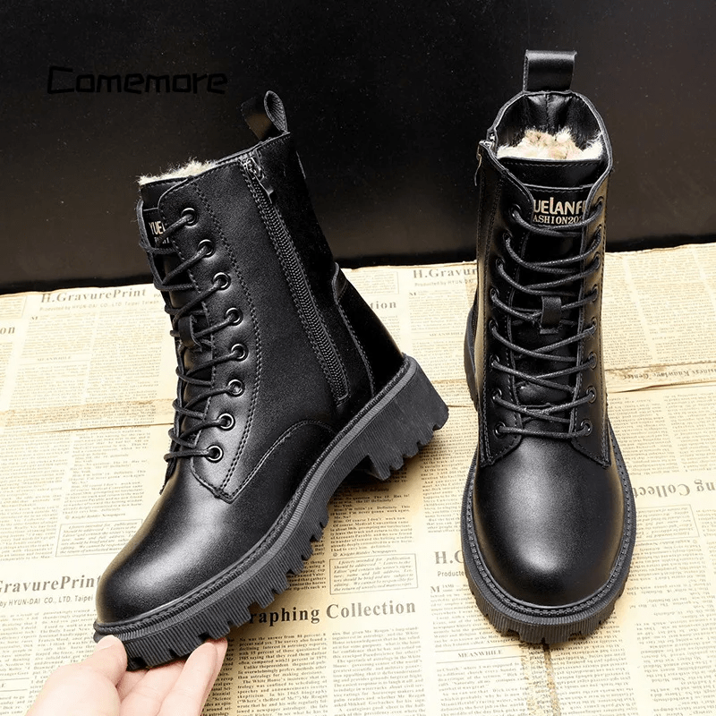 Sommerfeld™ | Elegante Winterstiefel aus schwarzem Leder